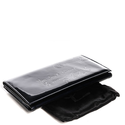 Saint Laurent Patent Y-Mail Long Wallet Marine 3 of 5