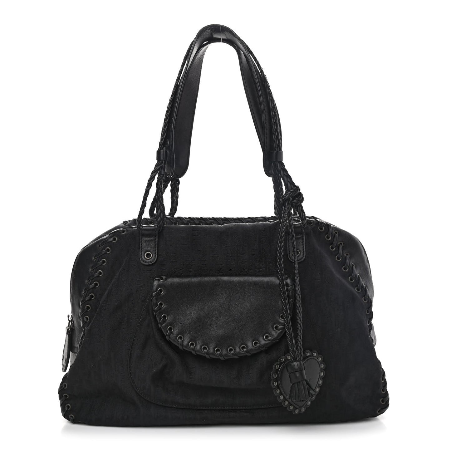 Monogram Ethnic Shoulder Bag Black