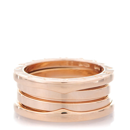 Bulgari 18K Rose Gold B.Zero1 Three-Band Ring 53 6.5 1 of 4