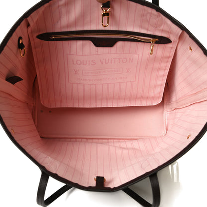 Louis Vuitton Damier Ebene Neo Neverfull MM Rose Ballerine 5 of 14