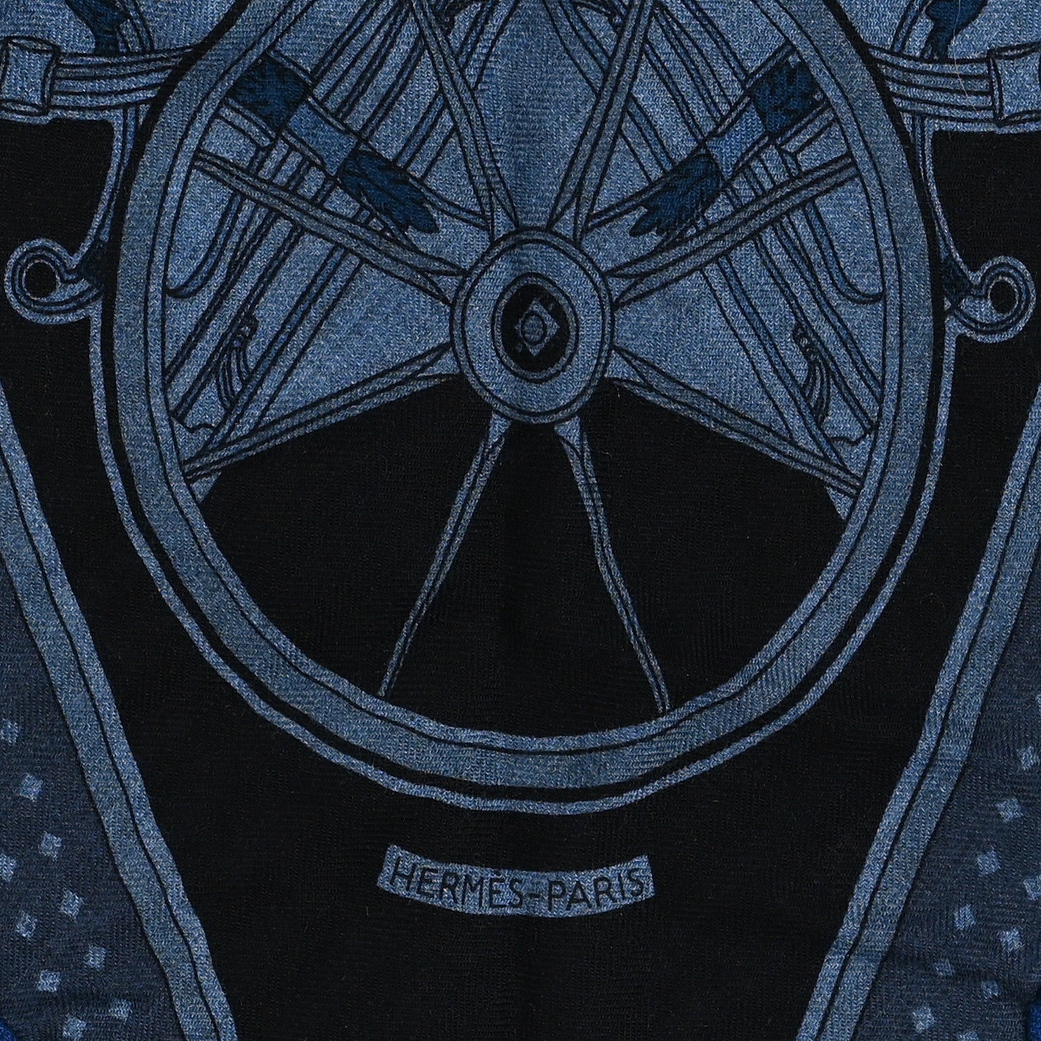 Hermes Cashmere Silk Washington Carriage Giant Triangle Scarf 2 of 3