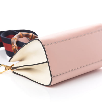 Gucci Nappa Bamboo Web Mini Nymphaea Top Handle Bag Perfect Pink Mystic White 8 of 9