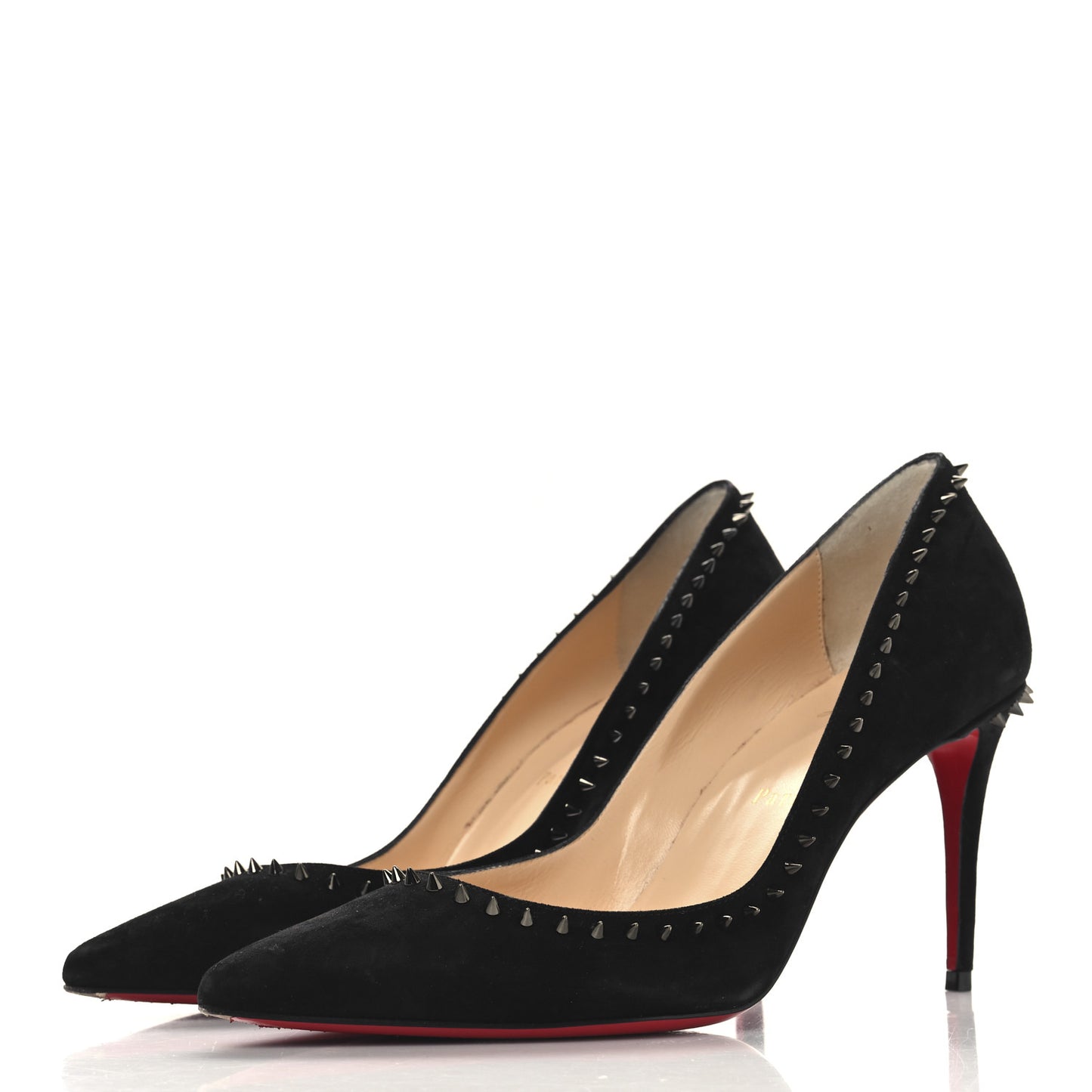 Suede Studded Anjalina 100 Pumps 39 Black