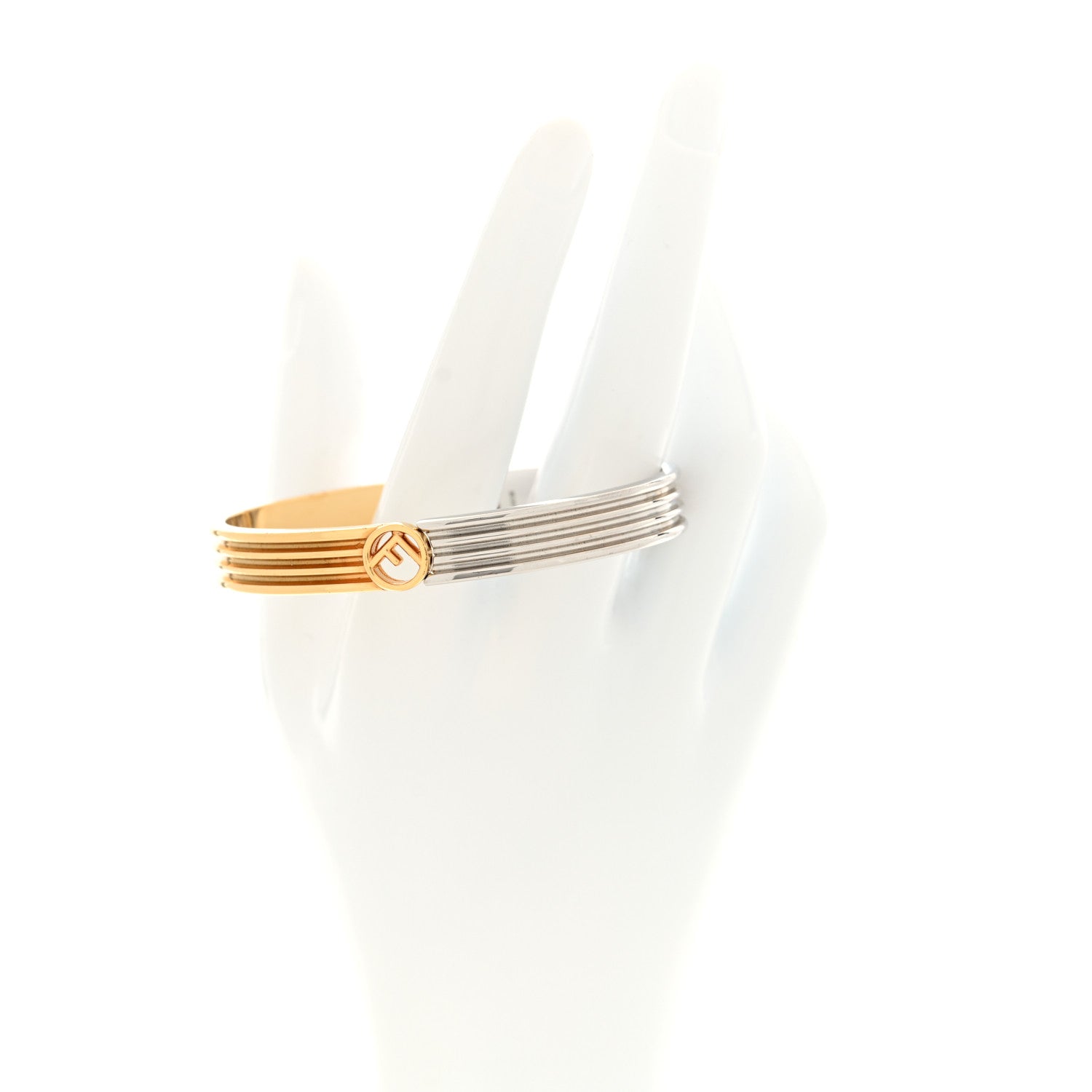 Fendi Metal F Is Fendi Bracelet M Gold Silver 2 of 4