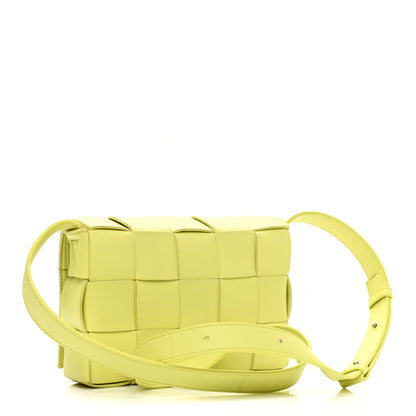 Bottega Veneta Lambskin Maxi Intrecciato Cassette Crossbody Bag Acid Kiwi 3 of 10