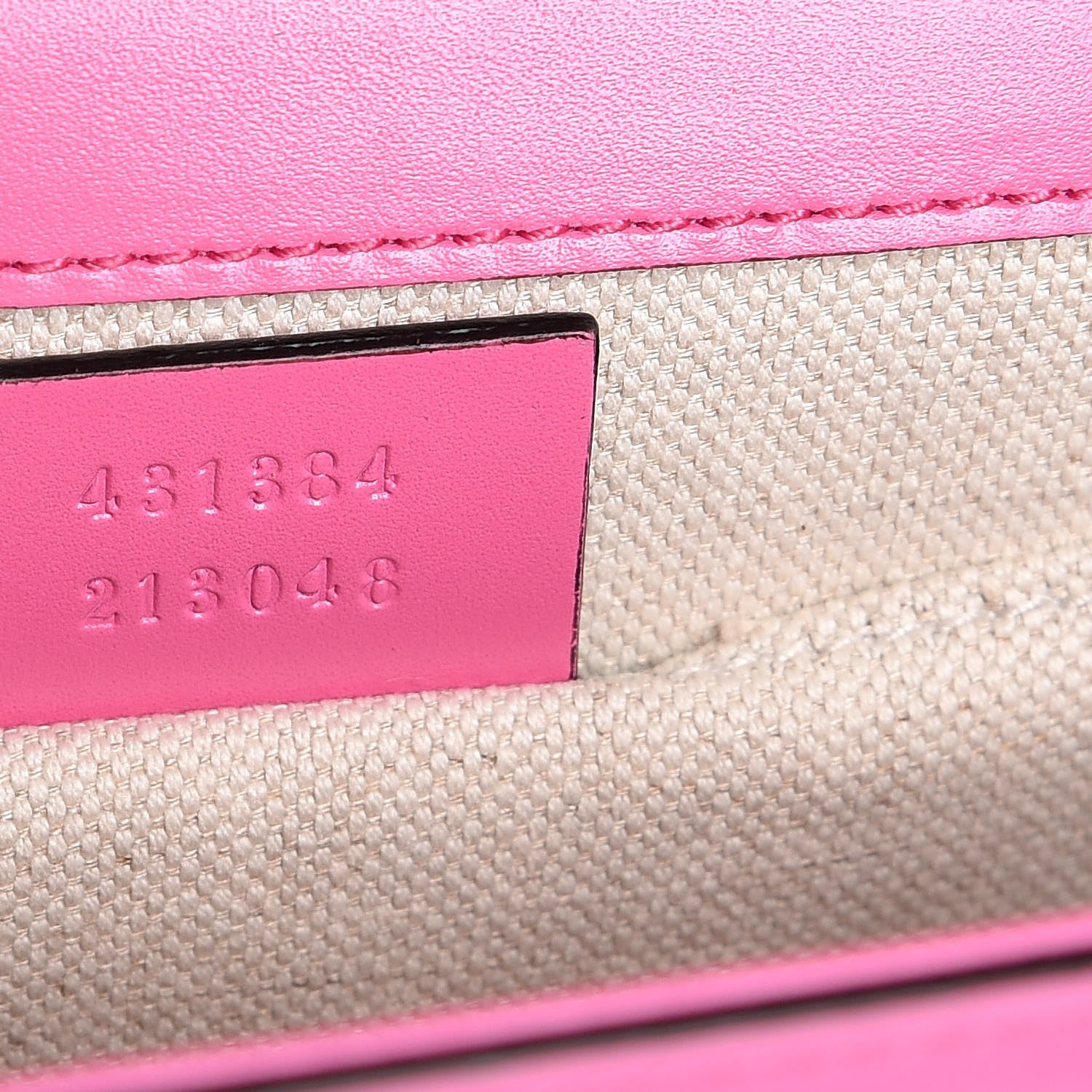 Gucci Knight Calfskin Small GG Marmont Chain Handle Bag Pink Tropical Flower 8 of 8