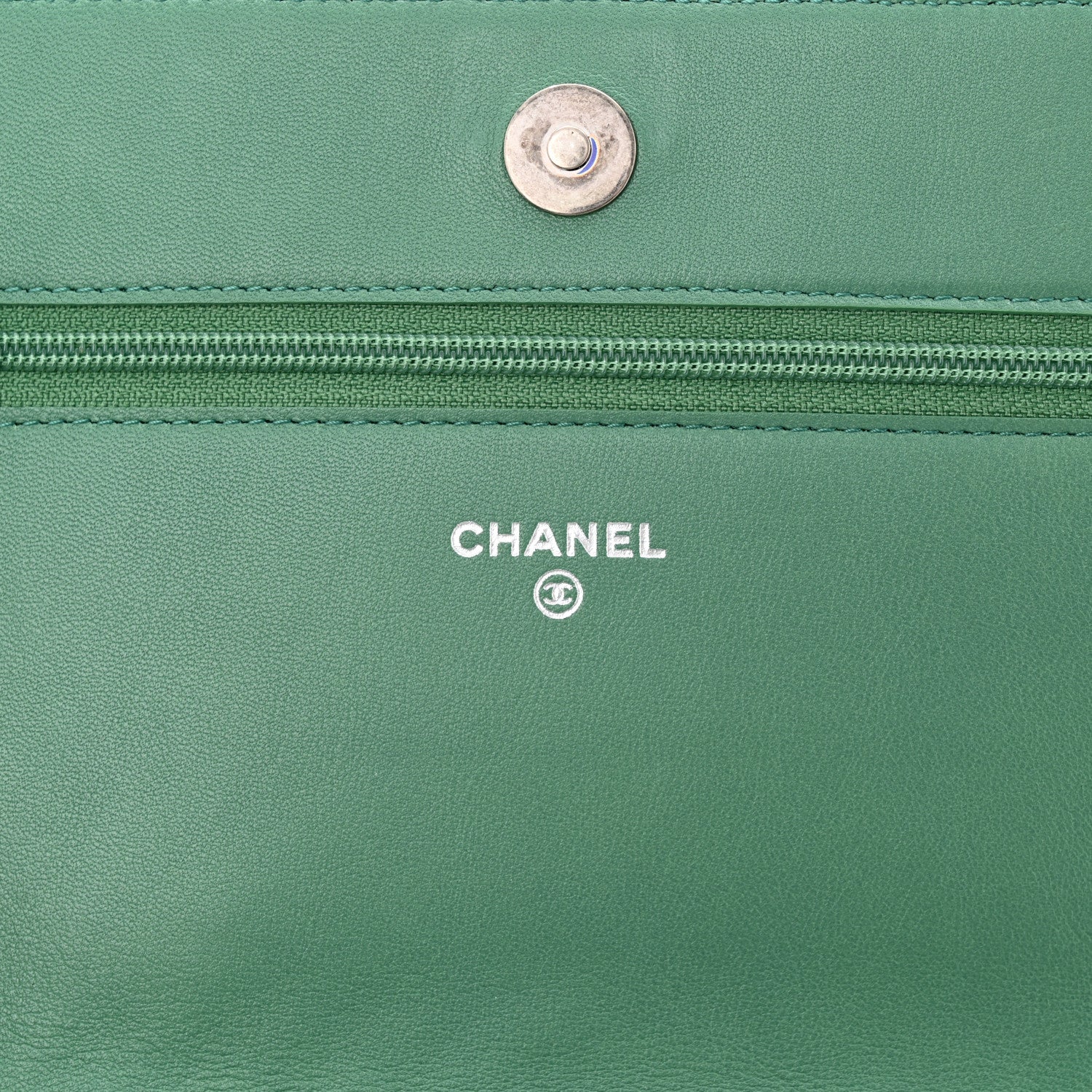 Chanel Calfskin Chevron Quilted Braided Boy Wallet On Chain WOC Blue 6 of 13