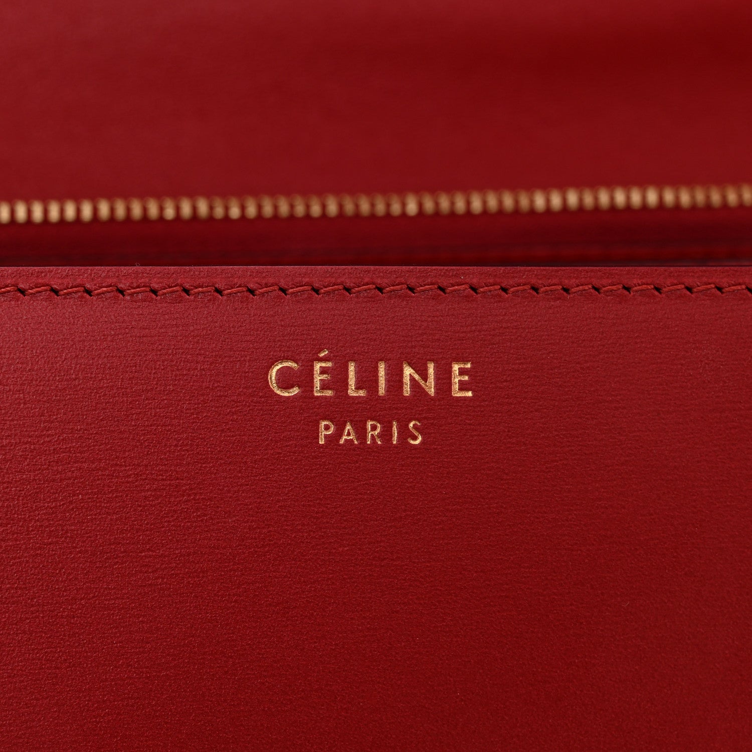 Celine Box Calfskin Medium Classic Box Flap Bag Red 6 of 11