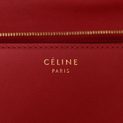 Celine Box Calfskin Medium Classic Box Flap Bag Red 6 of 11