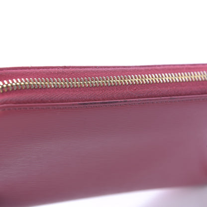 Prada Vitello Move Zip Around Wallet Peonia 13 of 14