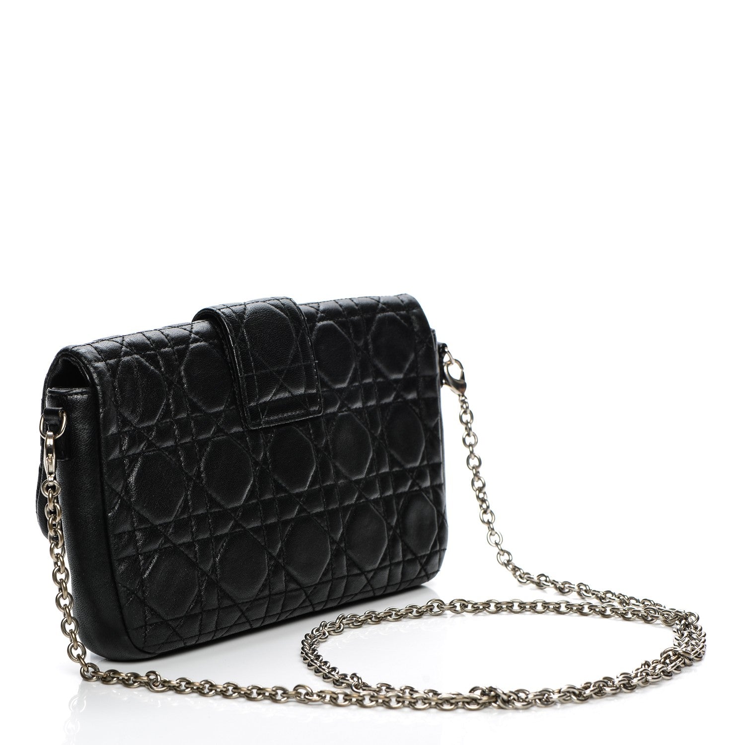 Christian Dior Lambskin Cannage New Lock Pouch Black 3 of 6