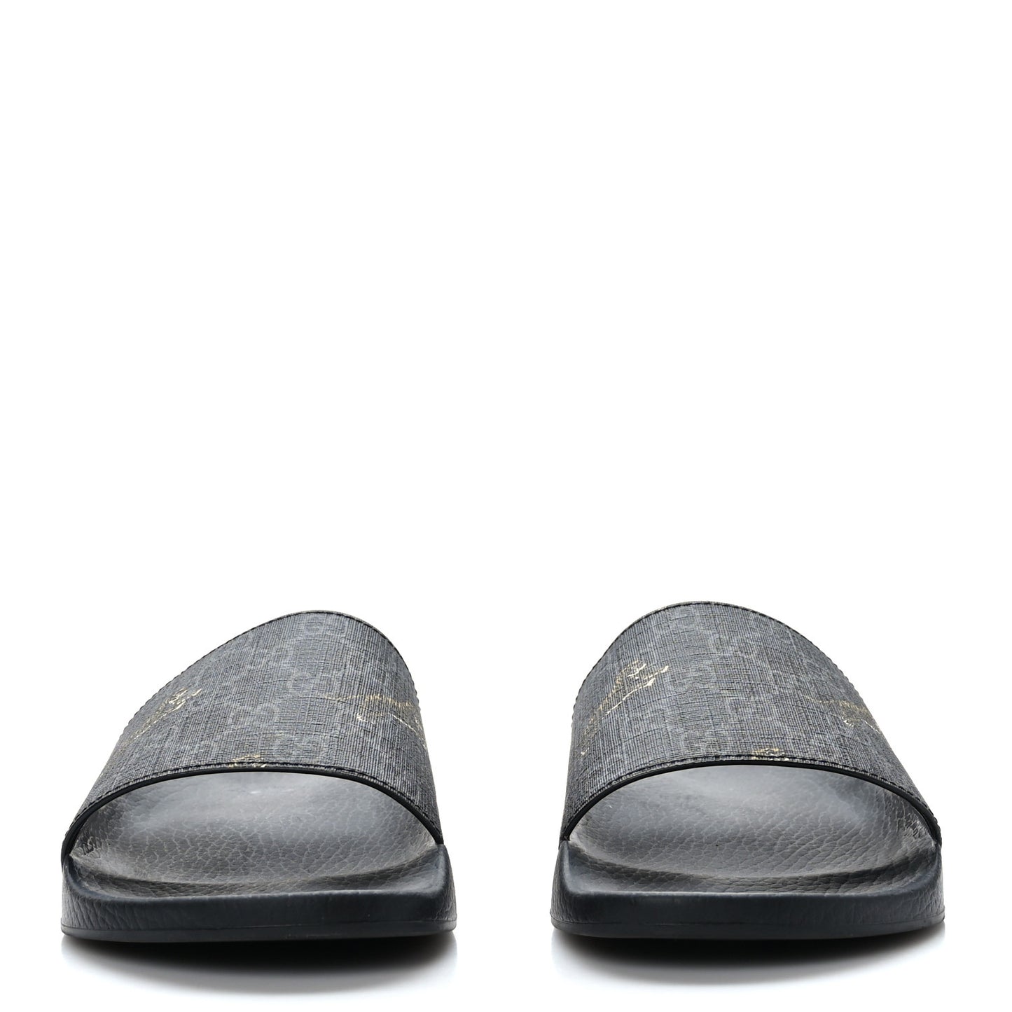 GG Supreme Monogram Tigers Mens Slide Sandals 10 Black Multicolor