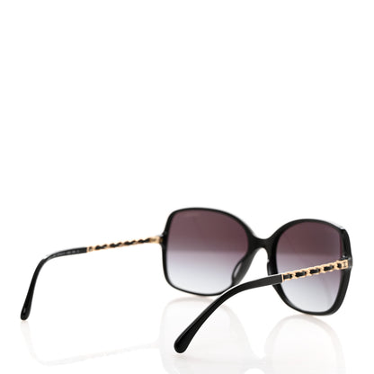Chanel Lambskin Square Chain Sunglasses 5210-Q Black 4 of 8
