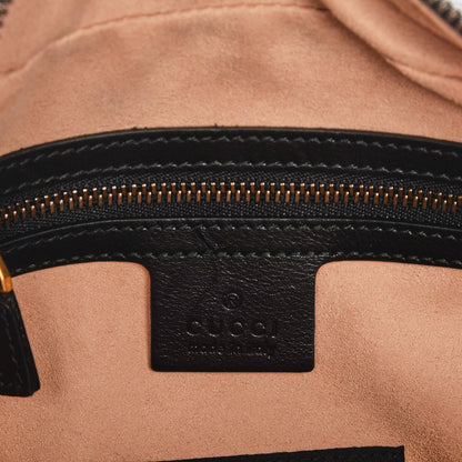 Gucci Calfskin Matelasse GucciGhost Medium GG Marmont Chain Shoulder Bag Black New Acquamarine 6 of 7