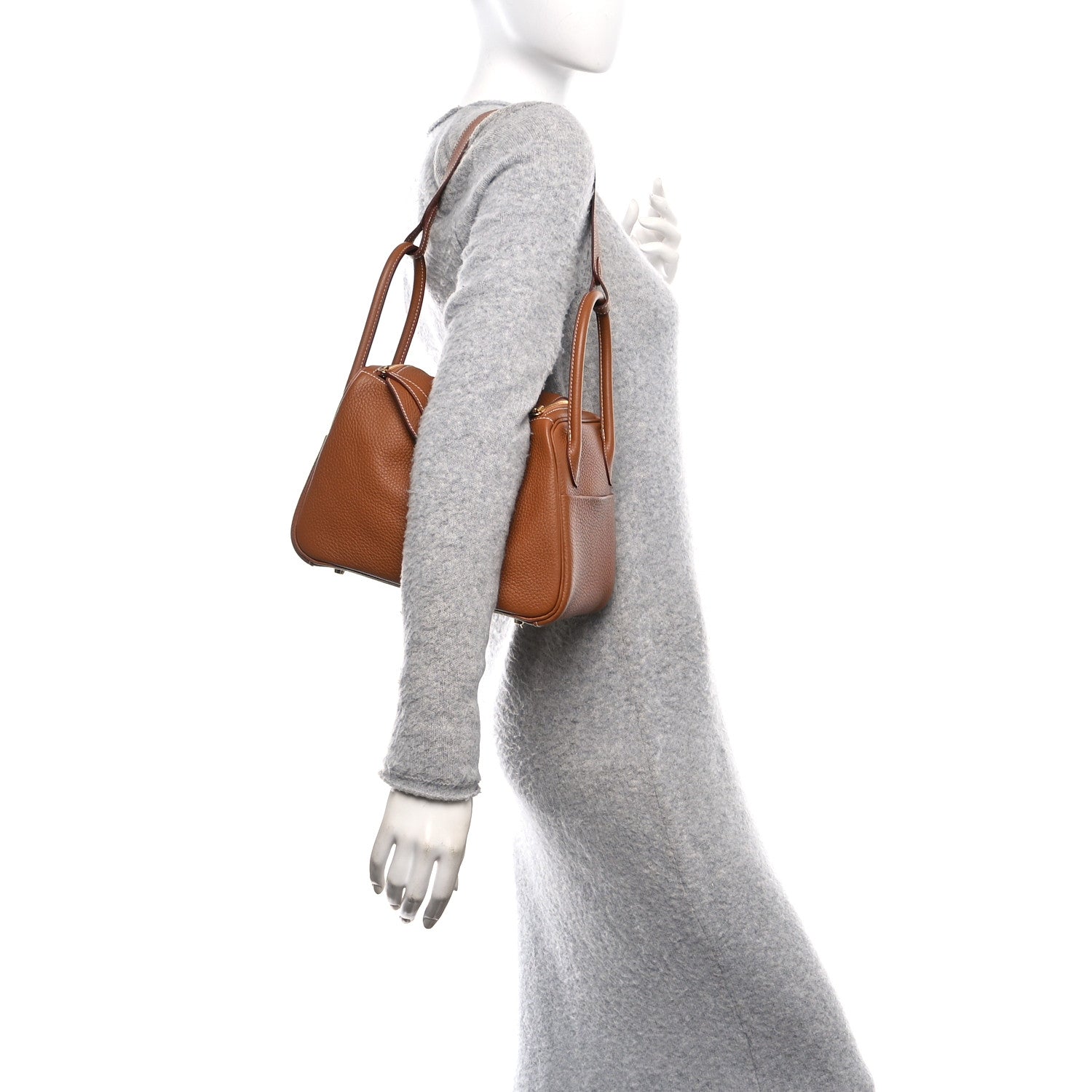 Hermes Taurillon Clemence Lindy 26 Gold 2 of 10