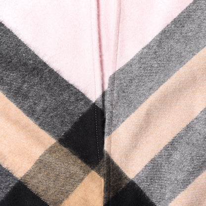 Burberry Cashmere Check Bandana Scarf Camel Ash Rose 3 of 4