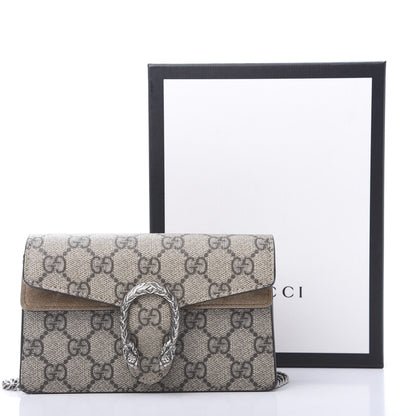 Gucci GG Supreme Monogram Super Mini Dionysus Shoulder Bag Taupe 11 of 11