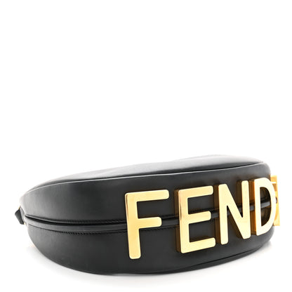 Fendi Vitello Grace Matte Small Fendigraphy Hobo Bag Black 4 of 10