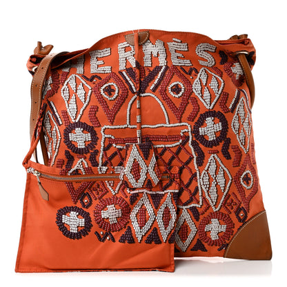 Hermes Silk Barenia Kelly En Perles Silky City 33 Bag Fauve Orange Anthracite Frambroise 1 of 14