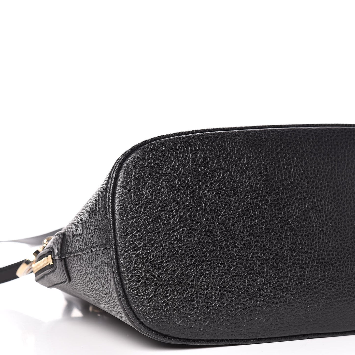 Dollar Calfskin Medium Dome Bag Black