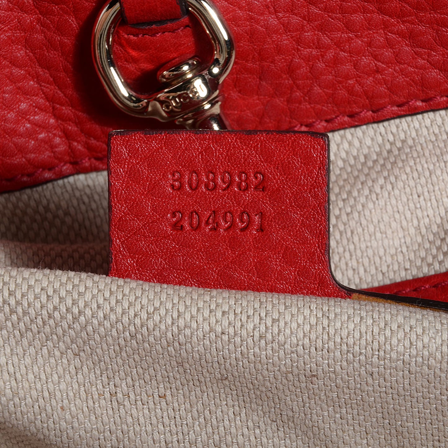 Pebbled Calfskin Medium Soho Chain Shoulder Bag Red