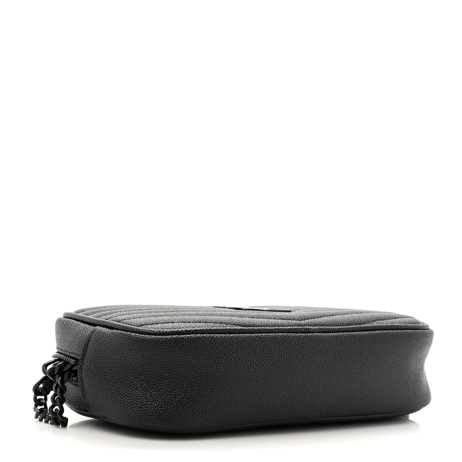 Saint Laurent Grain De Poudre Matelasse Monochrome Monogram Mini Lou Camera Bag Black 3 of 9