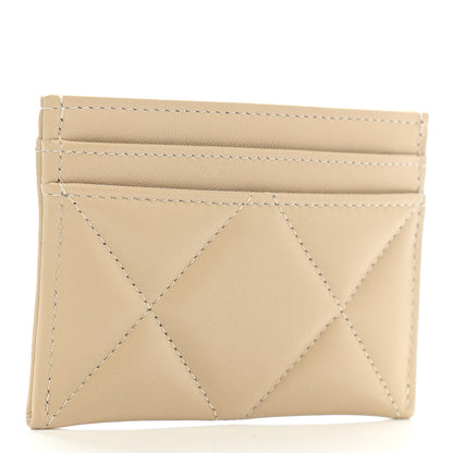 Chanel Lambskin Quilted 19 Card Holder Beige 3 of 8