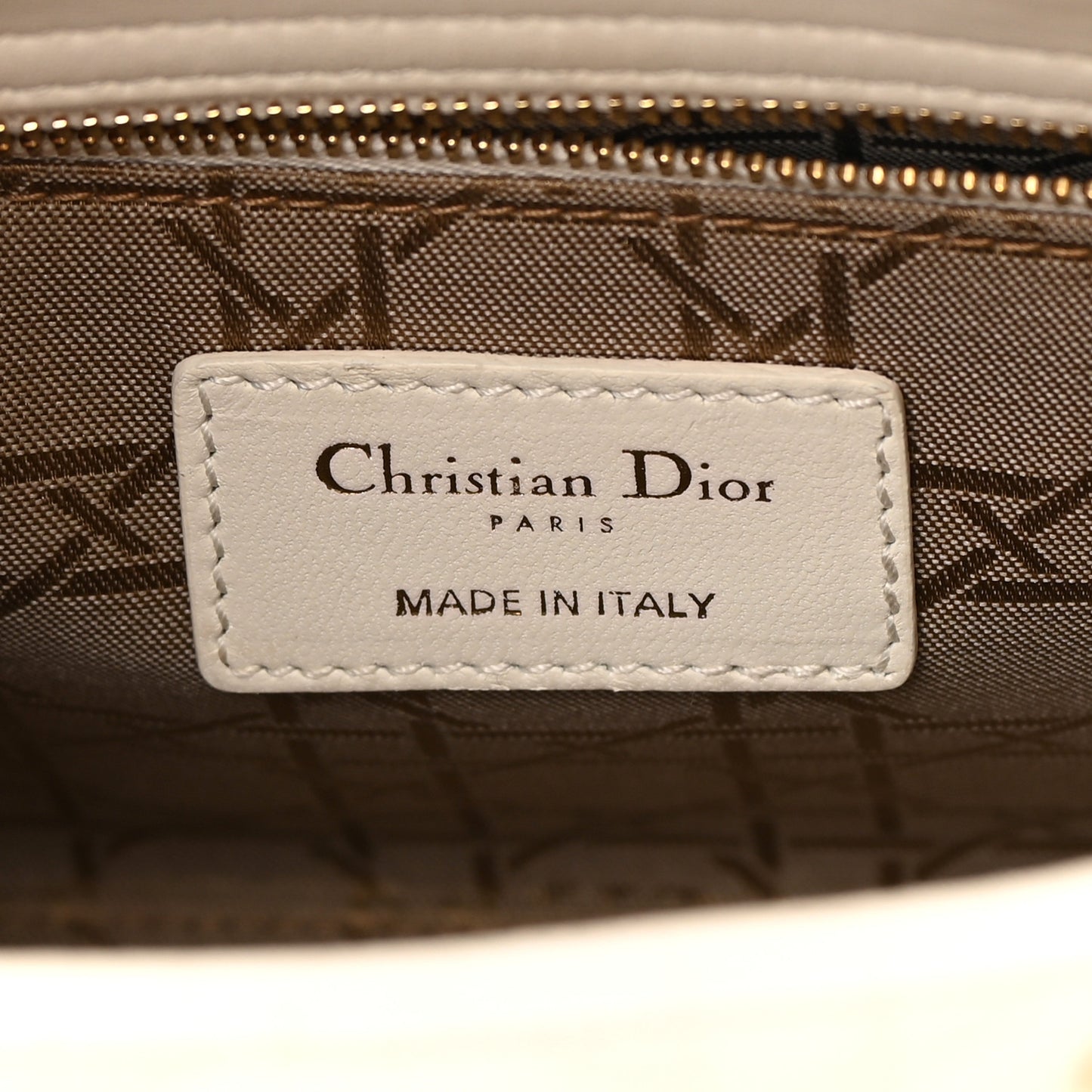 Lambskin Cannage Small My ABCDior Lady Dior White