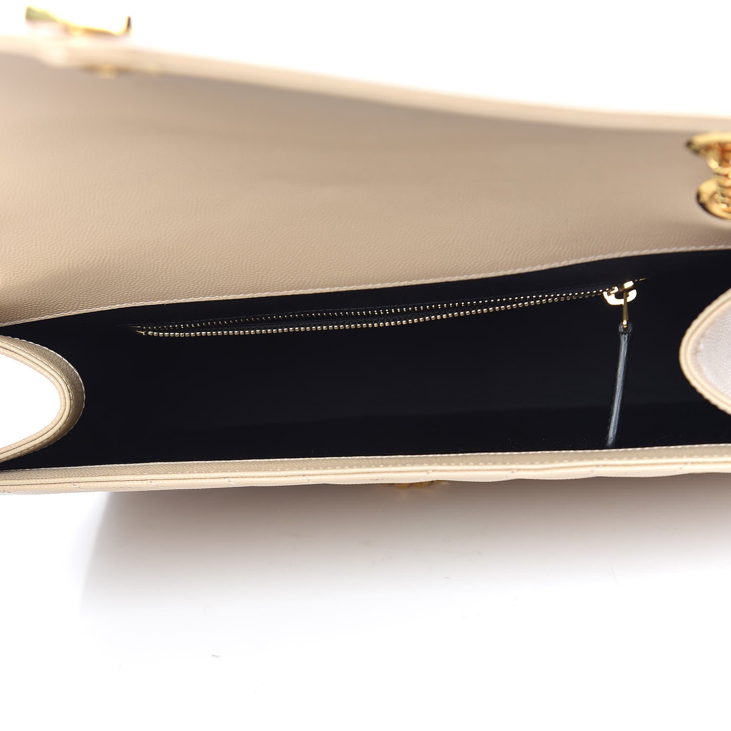 Saint Laurent Grain De Poudre Matelasse Chevron Large Monogram Satchel Nude Powder 7 of 9