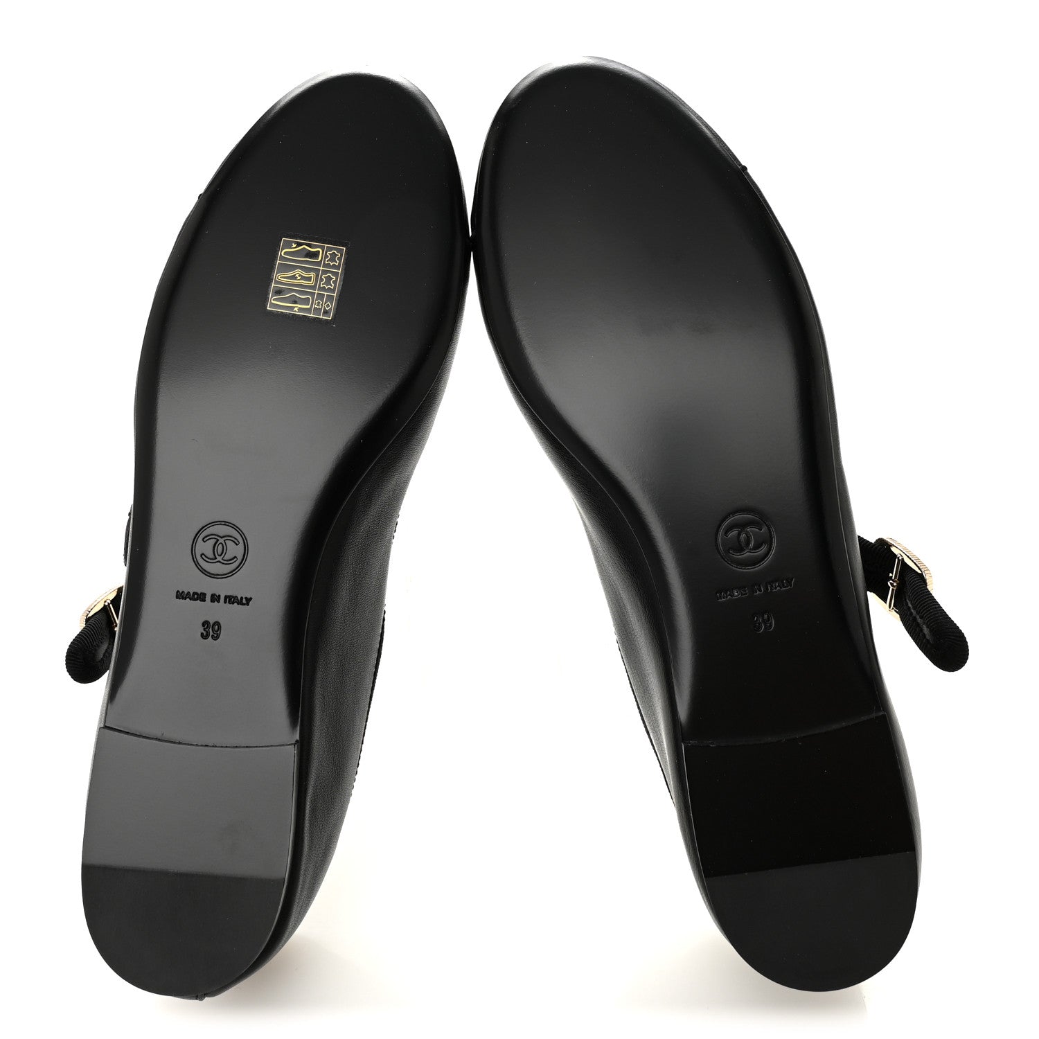 Chanel Lambskin Mary Jane Flats 39 Black 6 of 10