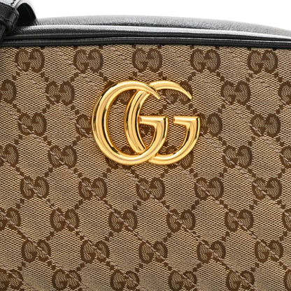 Gucci Monogram Matelasse Diagonal Small GG Marmont Chain Shoulder Bag Beige Black 7 of 7