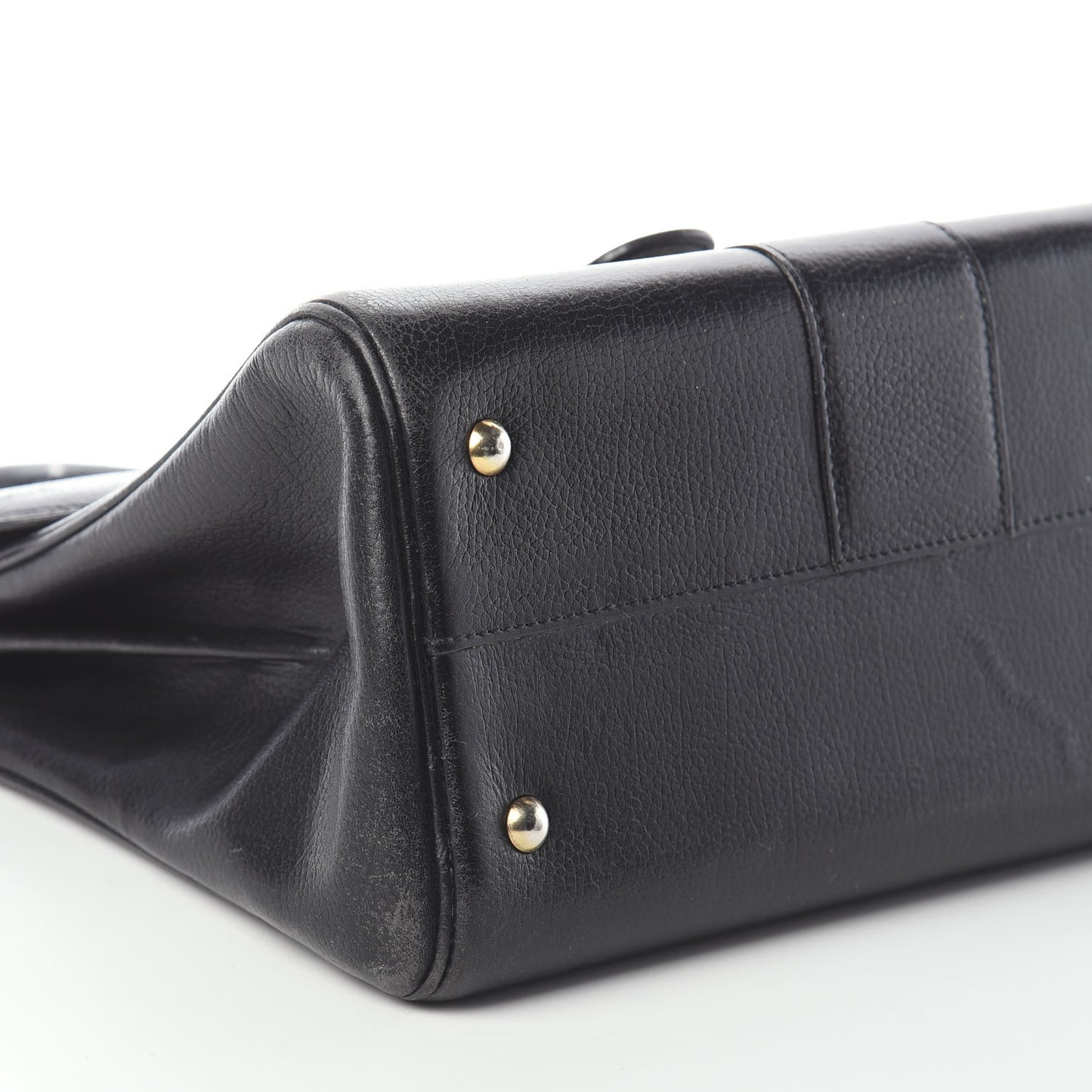 Crispy Calfskin MM Brillant Satchel Black