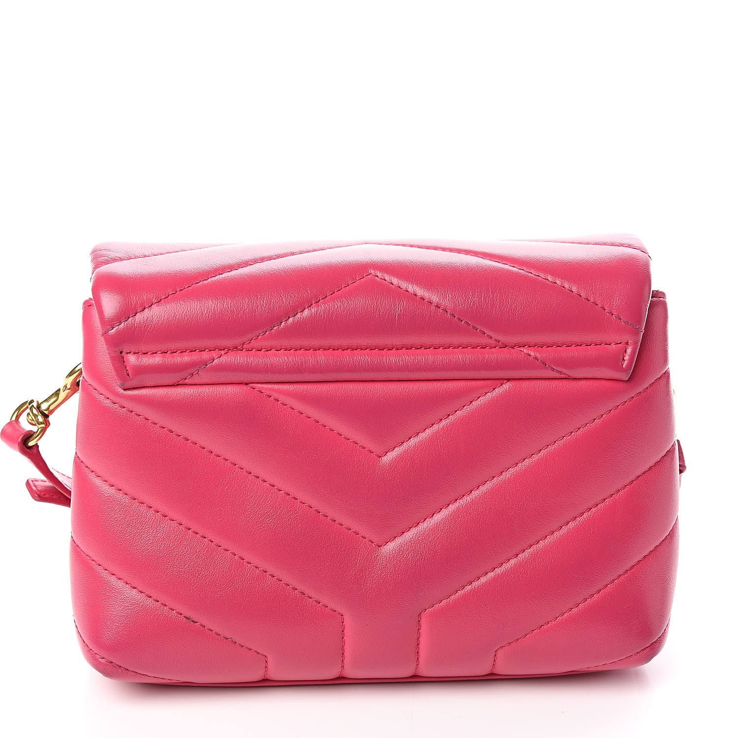 Saint Laurent Calfskin Y Quilted Monogram Toy Loulou Crossbody Bag Freesia 16 of 17
