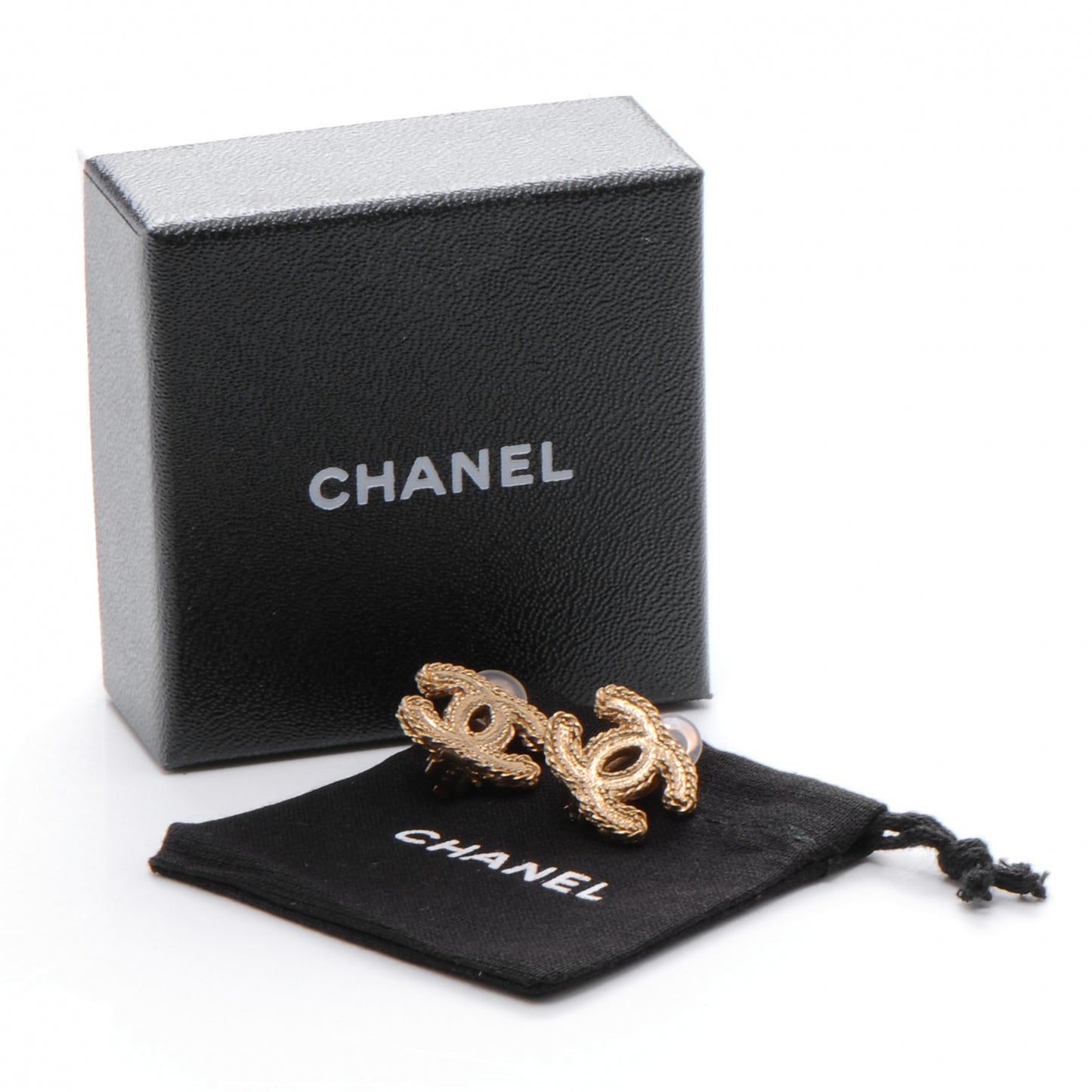 CC Chain Clip On Earrings