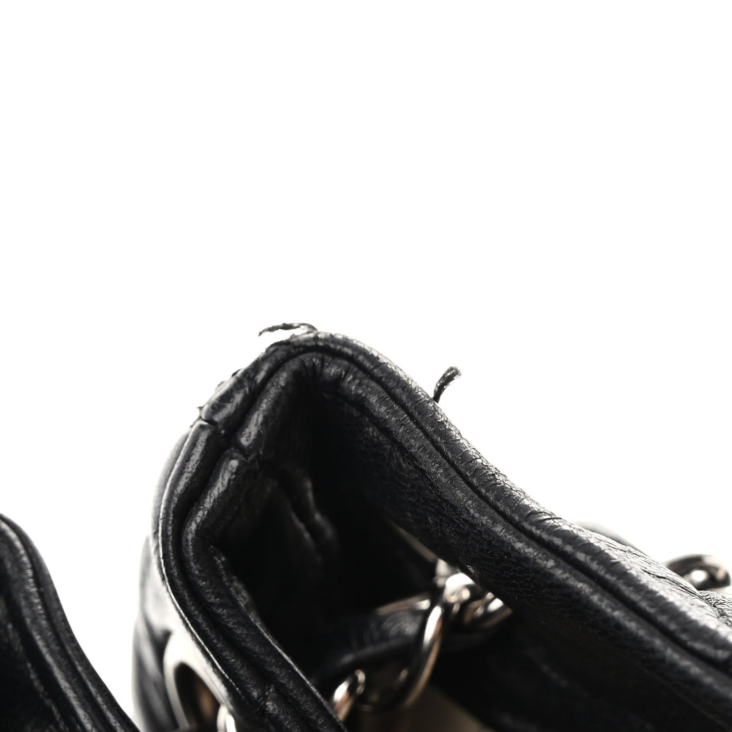 Lambskin Quilted East West Accordion Flap Black