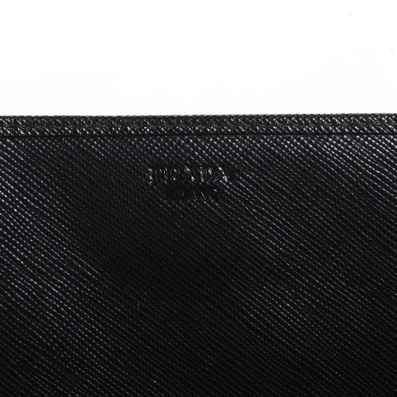 Prada Saffiano Metal Oro Chain Wallet Nero Black 6 of 9