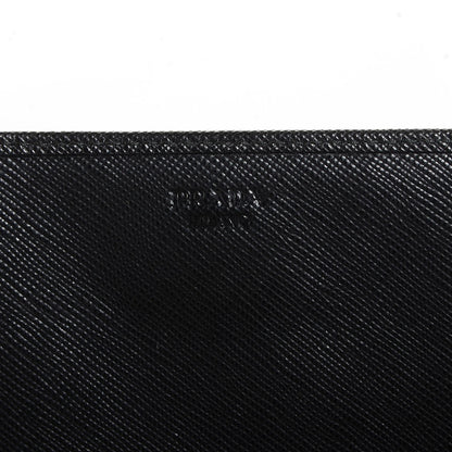 Prada Saffiano Metal Oro Chain Wallet Nero Black 6 of 9