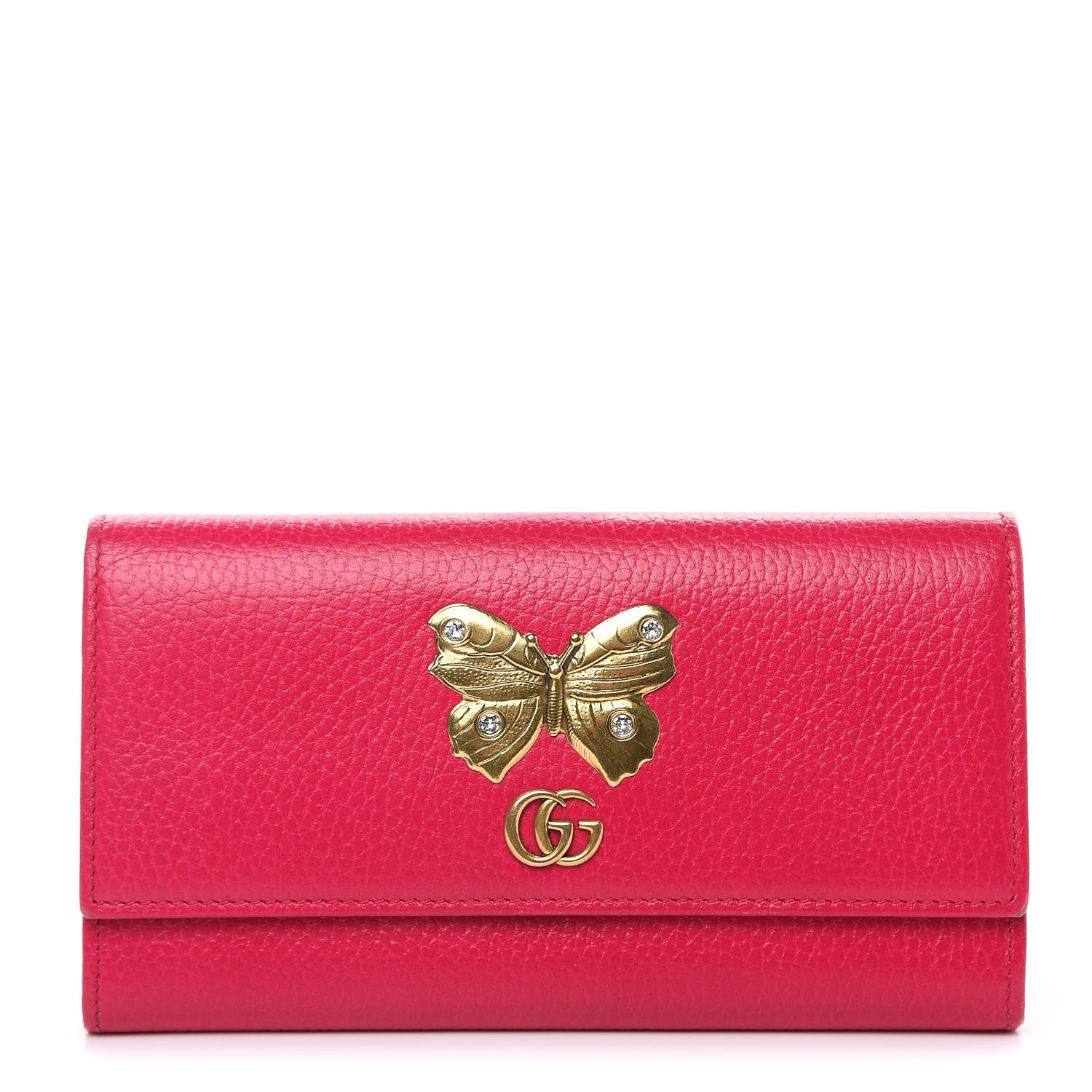 Gucci Calfskin Garden Continental Wallet Pink 1 of 11