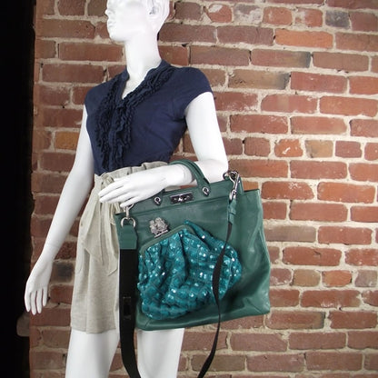 Marc Jacobs Leather Sequin Duffy Frog Tote 2 of 9
