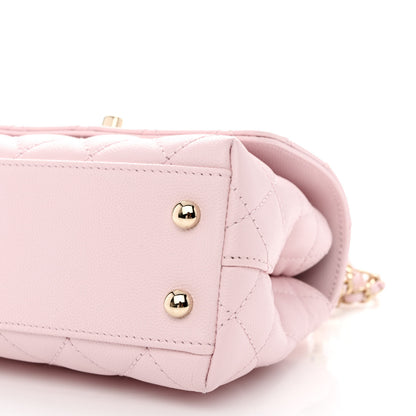 Chanel Caviar Quilted Extra Mini Coco Handle Flap Light Pink 10 of 11