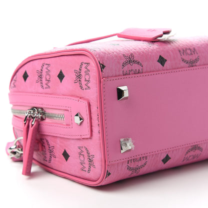 MCM Visetos Essential Boston Bag Pink 6 of 10