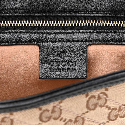 Gucci Monogram Matelasse Diagonal Small GG Marmont Shoulder Bag Beige Black 6 of 9