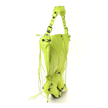 Balenciaga Agneau Arena Le Cagole Boot Bag Fluo Yellow 3 of 11