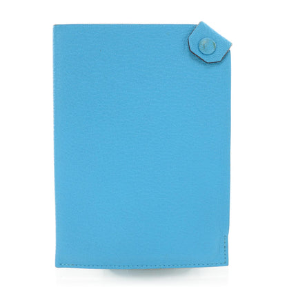 Hermes Chevre Mysore Tarmac PM Passport Holder Bleu Azteque 1 of 7