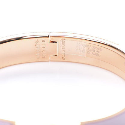 Hermes Enamel Clic Anneau Bracelet GM Rose Dragee 4 of 5