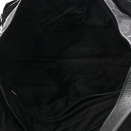 Gucci Nylon Monogram Double Buckle Flap Messenger Bag Black 5 of 10