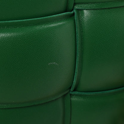 Bottega Veneta Lambskin Maxi Intreccio Padded Chain Cassette Crossbody Bag Racing Green 7 of 7