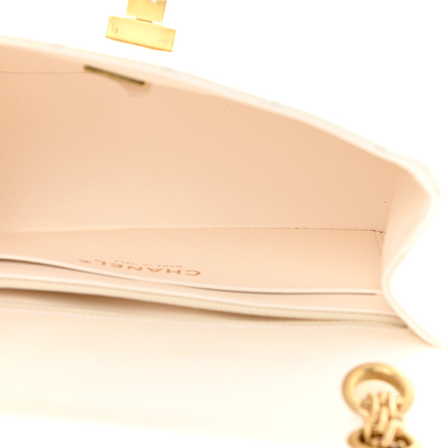 Aged Calfskin Quilted 2.55 Reissue Mini Flap White