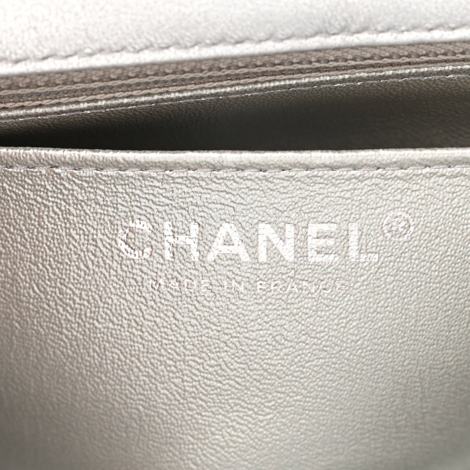 Chanel Metallic Lambskin Quilted Mini Rectangular Flap Silver 6 of 11