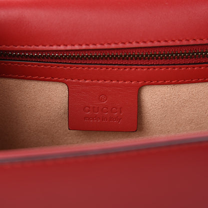 Gucci Calfskin Sylvie Web Queen Margaret Shoulder Bag Blue Agata Hibiscus Red Mystic White 6 of 10